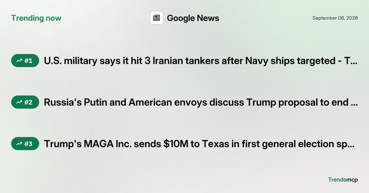google-news-trending-today-september-6-2026-trends-mcp